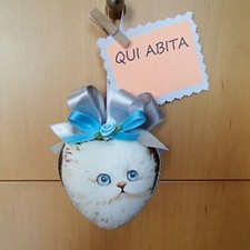 cuore gatto decorativo da
