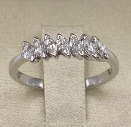 Anello fedina oro bianco - fedina,
