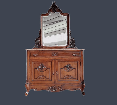 Cassettone noce con - in,