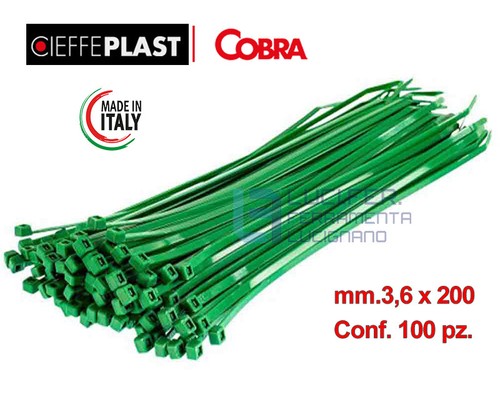 Fascette cablaggio nylon verdi - fascette,