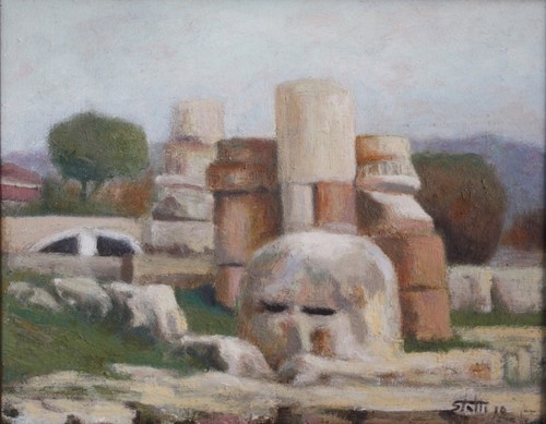Lucio statti dipinto olio su - -,