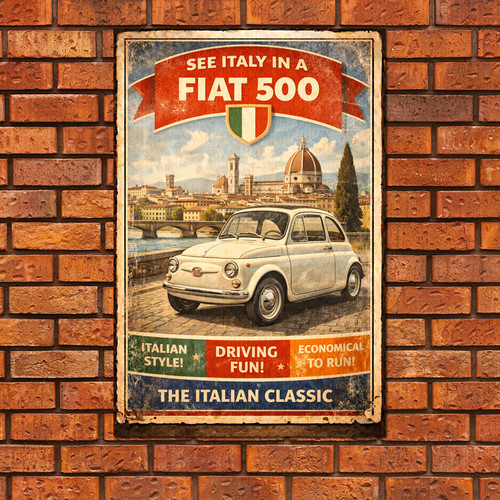 Insegna vintage fiat - vintage,