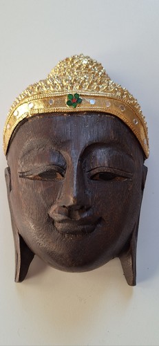 Maschera parete legno - in,