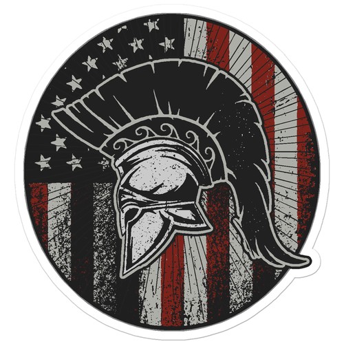 Casco spartano bandiera usa - casco,