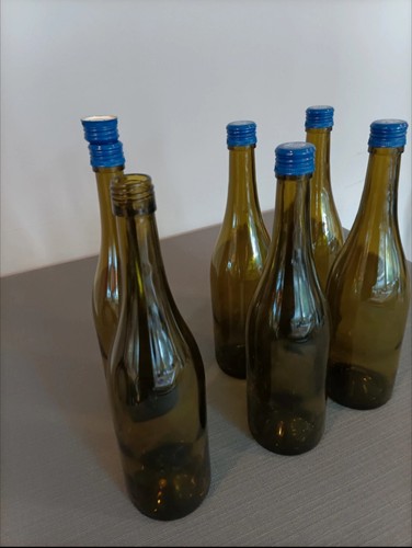 Set bottiglie vetro marrone - bottiglie,