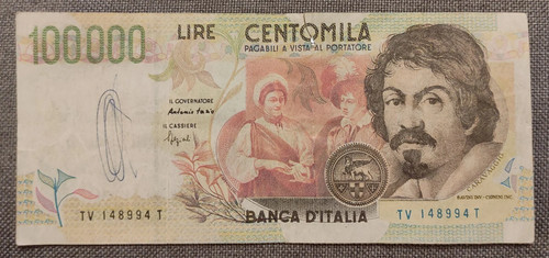100000 lire caravaggio - 100000,
