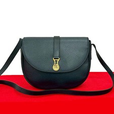 Borsa a tracolla Christian Dior in pelle navy con patta magnetica vintage aut...