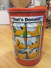 Bidone Latta Vintage Disney Contenitore Giocattoli Seduta That's Donald!