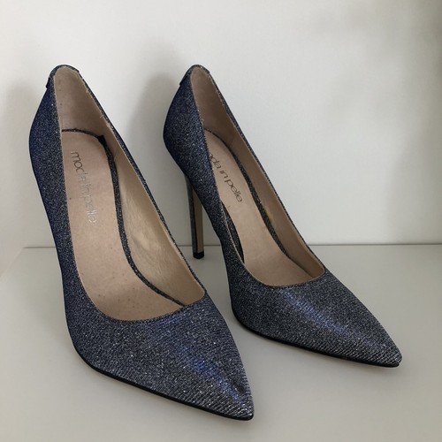 Tacchi corte moda pelle blu - tacchi,