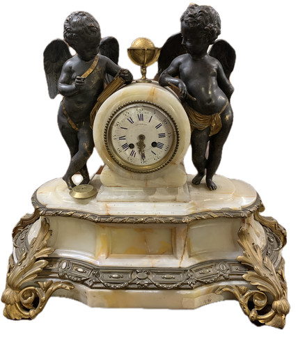 Antico orologio pendolo con - a,