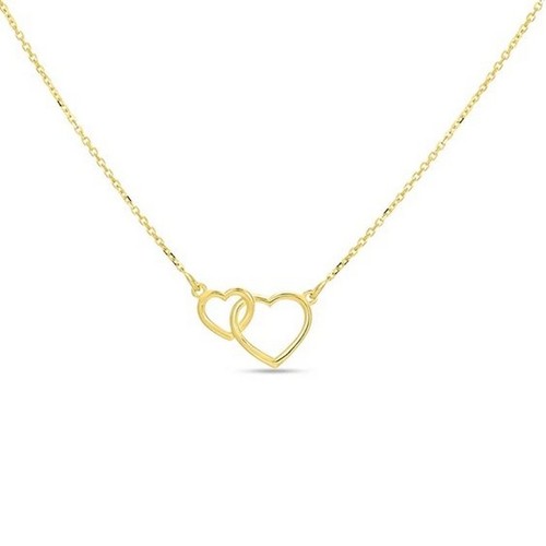 Collana donna doppio cuore - , oro