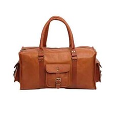 Borsone da viaggio in vera pelle da uomo realizzato a mano borsa a tracolla p...