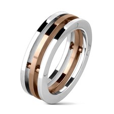 Trio Ring Men's Steel And