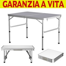 Tavolino Pieghevole con Struttura in Alluminio Ideale per Campeggio 60/80/90CM