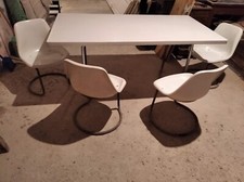 TAVOLO PRANZO RETTANGOLARE DESIGN ANNI 70 METALLO CROMATO