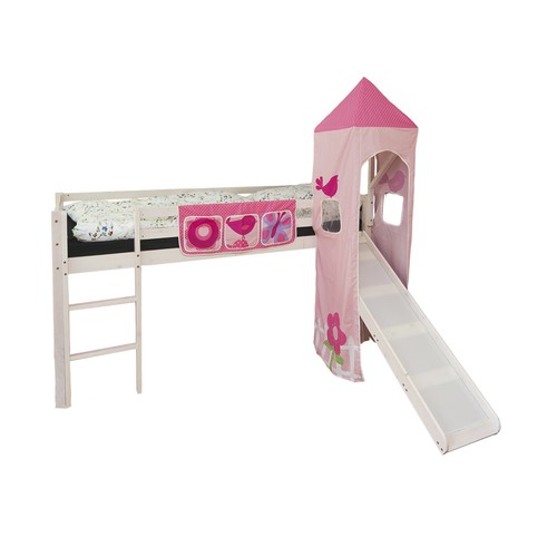 Letto soppalco con - a, scivolo