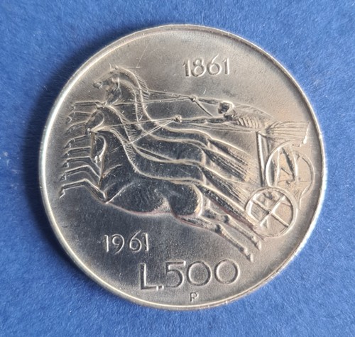 500 lire argento quadriga - lire,