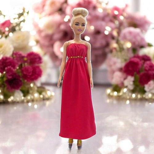 Abito sera rosa con strass - abito,
