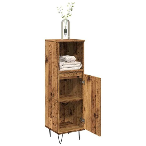 Armadietto bagno legno antico - bagno,
