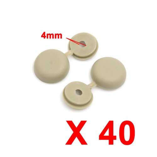 40pz 4mm beige cerniera - 40pz,