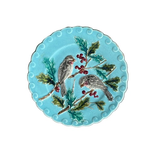 Assiette oiseaux houx en - oiseaux, et