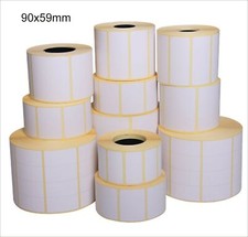 20 rotoli da 1000 ETICHETTE cad. 90x59 TERMICHE ADESIVE PER STAMPANTI termiche