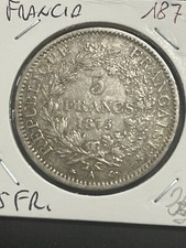 FRANCIA 5 Franchi Francs 1875 Argento .825 III REPUBBLICA FRANKREICH FRANCE