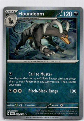 Houndoom reverse holo common - houndoom,