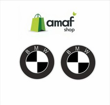 Bmw Fregio ADESIVI STICKERS LOGO BMW Nero MISURA 76mm