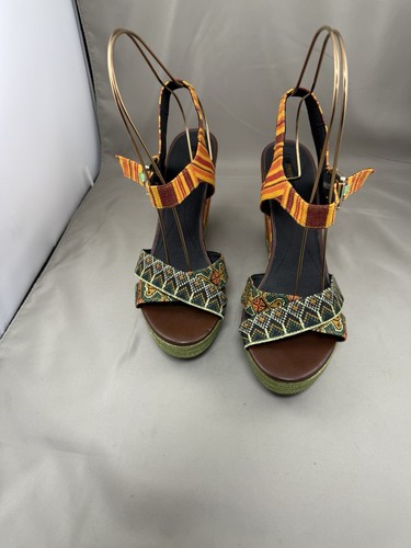 Sandali geox zeppa multicolore - sandali,