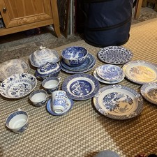 Collection Of Antique Blue &