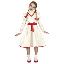 Costume Annabelle The Conjuring bambola bambina Halloween abito horror 5-16 anni