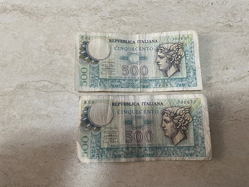 Banconote italiane 500 lire - italiane, di