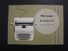 FACIT ELECTRIC - MANUALE ORIGINALE PER L'USO DELLA MACCHINA DA SCRIVERE