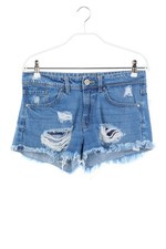 Stradivarius Shorts Jeansshorts Destroyed EUR 36 = D 34 denimblau