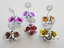 Segnaposto fiori argentati assortiti - 18pz