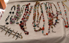 Stock lotto 10 collane etniche  indiane vintage  + 1 bracciale usati