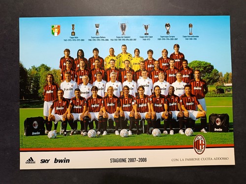 Cartolina squadra milan - cartolina,