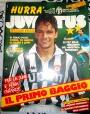 HURRA' JUVENTUS n.7/8 1990 ROBERTO BAGGIO COVER = MANCA INSERTO CENTRALE