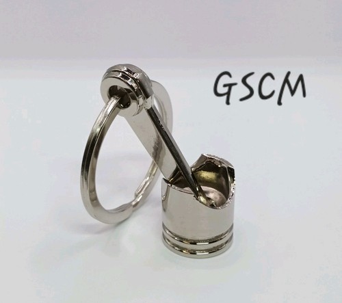 Piston keyring chrome - chrome, metal