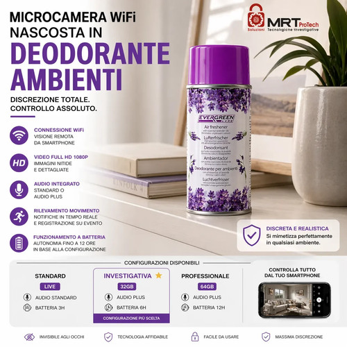 Microcamera wifi deodorante - microcamera,