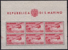 San marino 1955 foglietto - marino,
