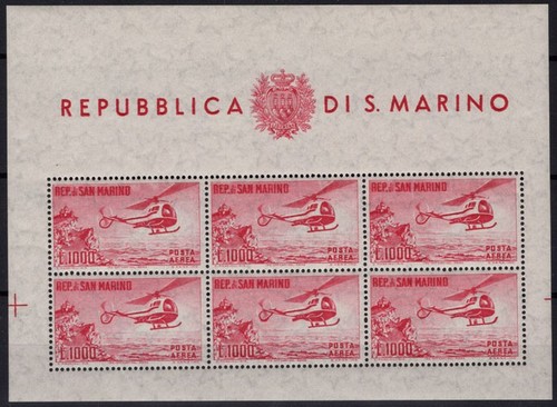 San marino 1955 foglietto - san,