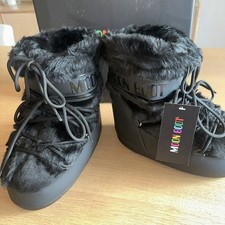 Moon Boot Icon stivali bassi in pelliccia sintetica donna 5-6 / EU 36-38 nero