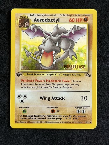 Pokemon card aerodactyl 1 62 - card, 1/62