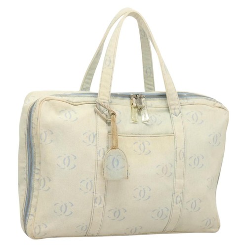 Chanel borsa mano denim blu - a,