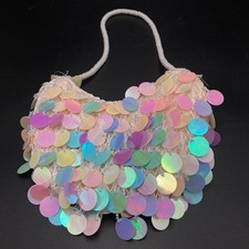 Borsa paillettes pastello 9"