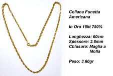 Catenina in ORO GIALLO 60cm