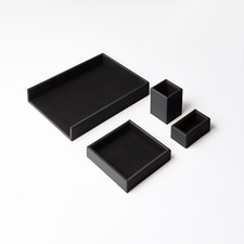 Set Scrivania Pelle Nera - 4