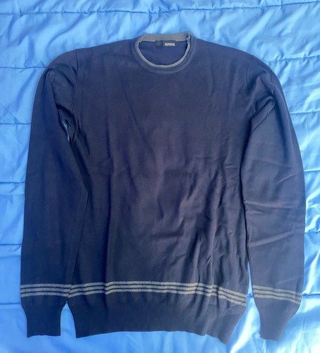 Maglione blu con toppe sorbino - con,